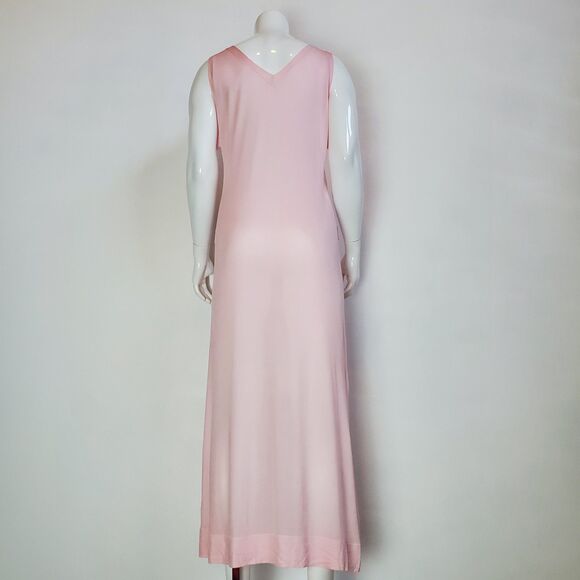 Vintage 1940s Rogers Run Proof Pink Slip Dress - Picture 3 of 9